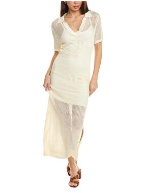 rag & bone Cream Open-Knit Maxi Dress with lining